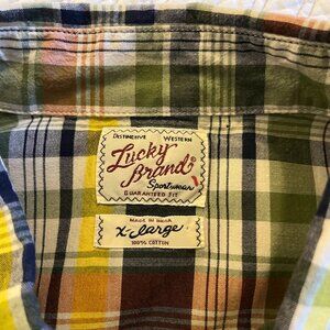 LUCKY BRAND SZ XL LONG SLEEVE COTTON WESTERN SHIRT